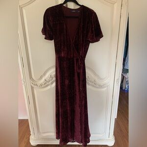Ralph Lauren velvet wrap dress size 8
